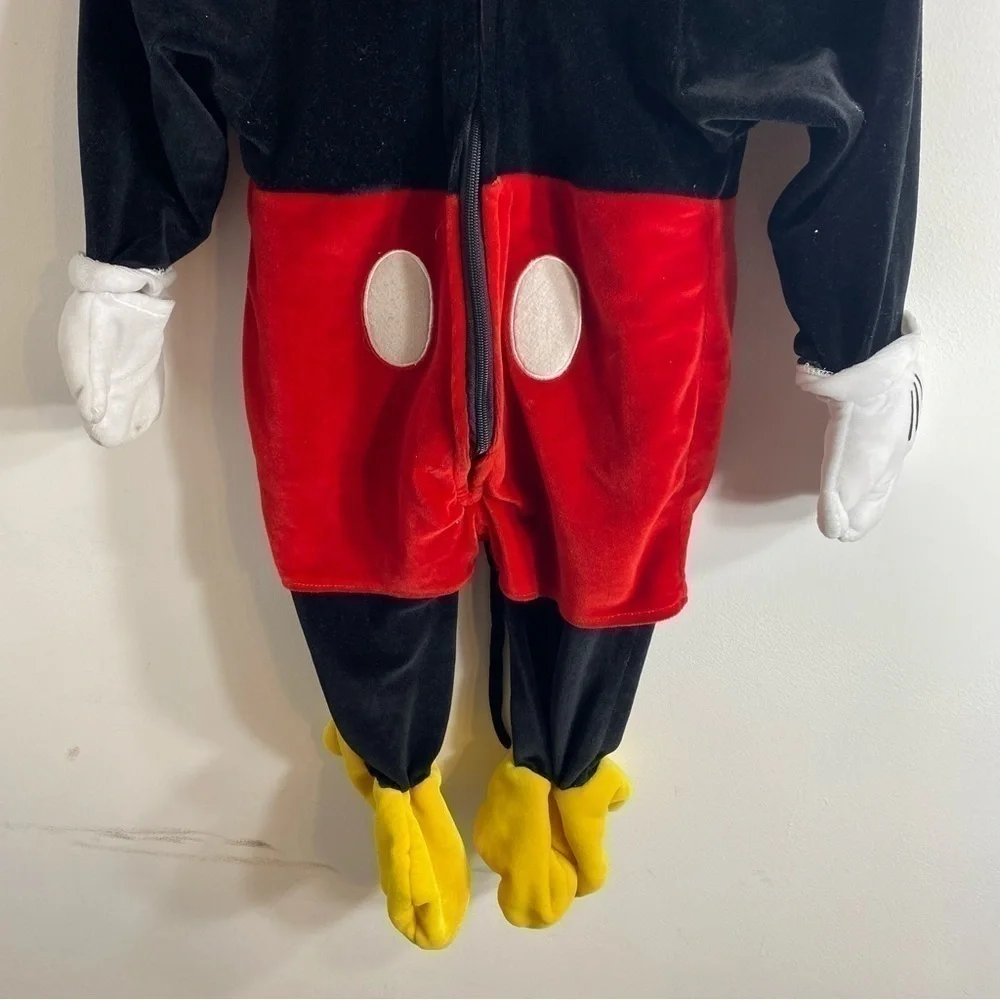 Disney Mickey Mouse Bodysuit Costume 18-24 mos Store Vintage Black Red Halloween - Picture 3 of 9
